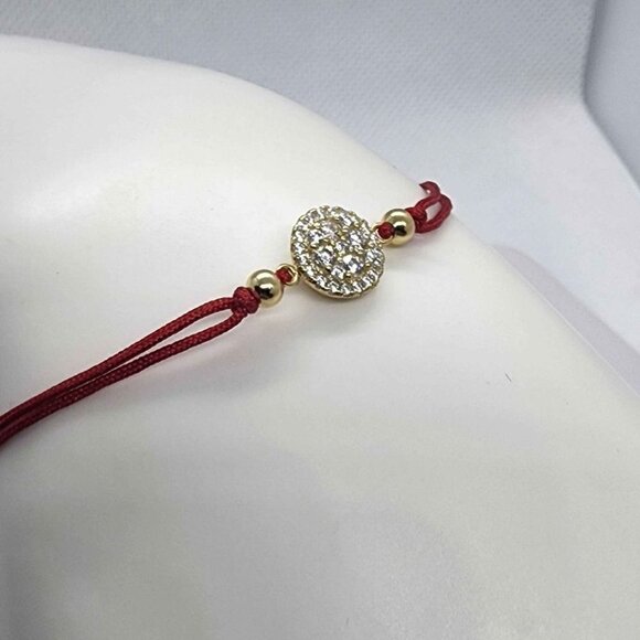 Elegant Round Charm Bracelet – Sterling Silver 925, Adjustable Fit - Picture 1 of 4